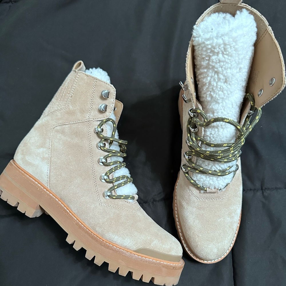 MARC FISHER “Izzie” Boots- Light Natural
